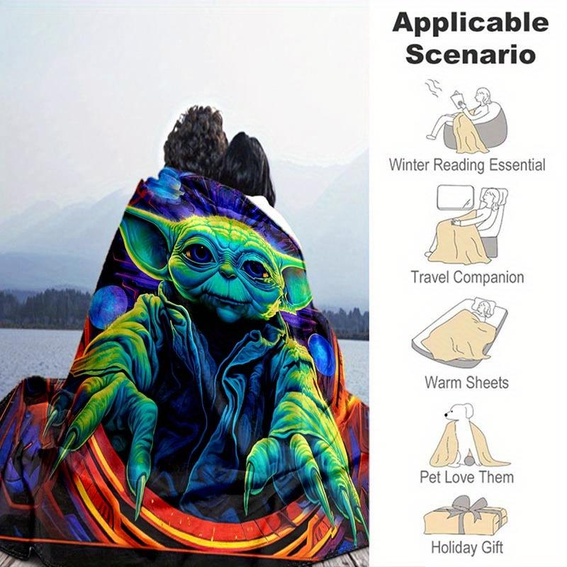 1pc Star Wars Printing Blanket - Soft, All-Season Throw for Living Room, Bedroom,Personalized Gift with Adorable Cartoon Design