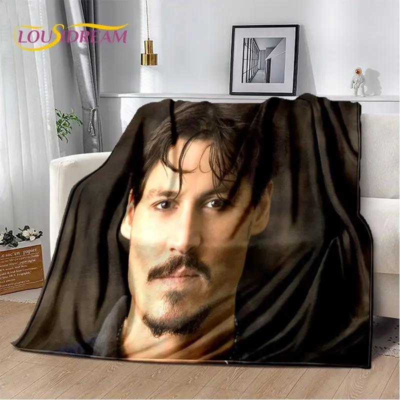 3D Printing Johnny Depp Series Soft Plush Blanket,Flannel Blanket Throw Blanket for Living Room Bedroom Bed Sofa Picnic Cover