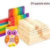 Colored Wooden Popsicle Sticks for DIY Crafts - Ideal for Kindergarten Projects and Handmade Creations.