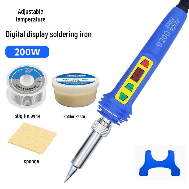 200W Industrial-Grade Electric Soldering Iron - High Power, 600° Temperature Controlled for Precision Repair and Welding.