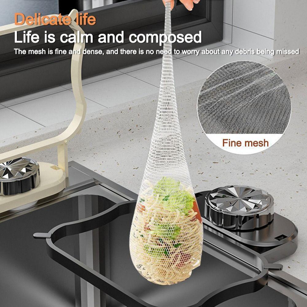Fashion Suction Cup Kitchen Sink Filter Rack Foldable Multi-Purpose Drainage Basket Garbage Mesh Bag