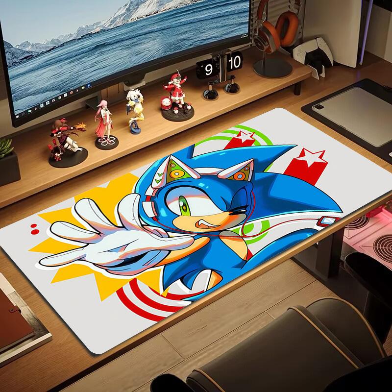 Sonic the Hedgehog Print Cushion Non-slip Laptop Tablet Big Mousepad XXL Mat Mini PC Playmat With Lock edge