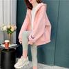 Solid Color Sweatshirt Cardigan Women's Thin Autumn Loose Sweatshirt Jacket Fashionable Long Sleeved Hooded Sweatshirt