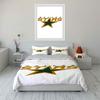 Dallas Stars Green and Gold Logo Design Print Bedding Set Duvet Cover Pillowcases (1* Duvet Cover 2* Pillowcases Do Not Include Comforter)