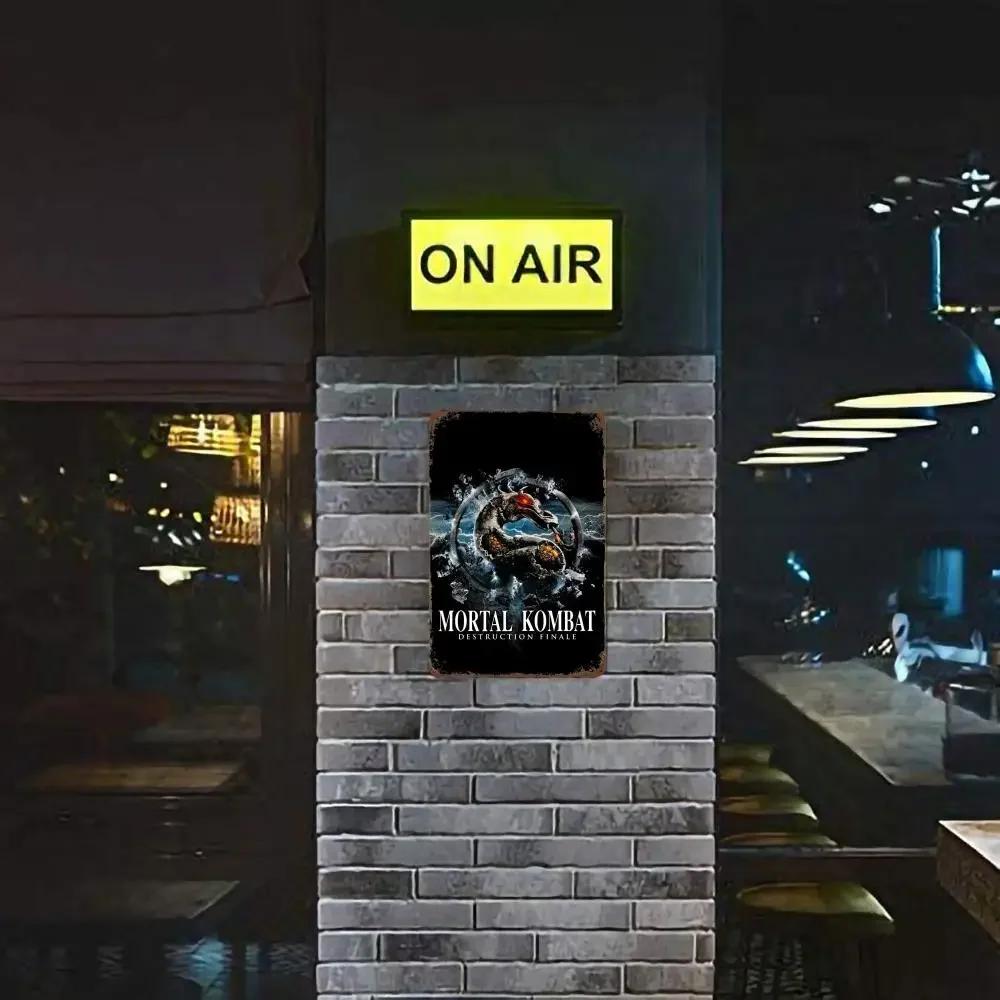 Mortal Kombat Iconic HD Plakat Plakat Vintage Tin Sign Metal Sign Dekoracyjna tabliczka do Pub Bar Man Cave Club Dekoracja ścienna