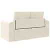 Cream Sleeper Sofa 148 X 71 X 83 Cm Velvet