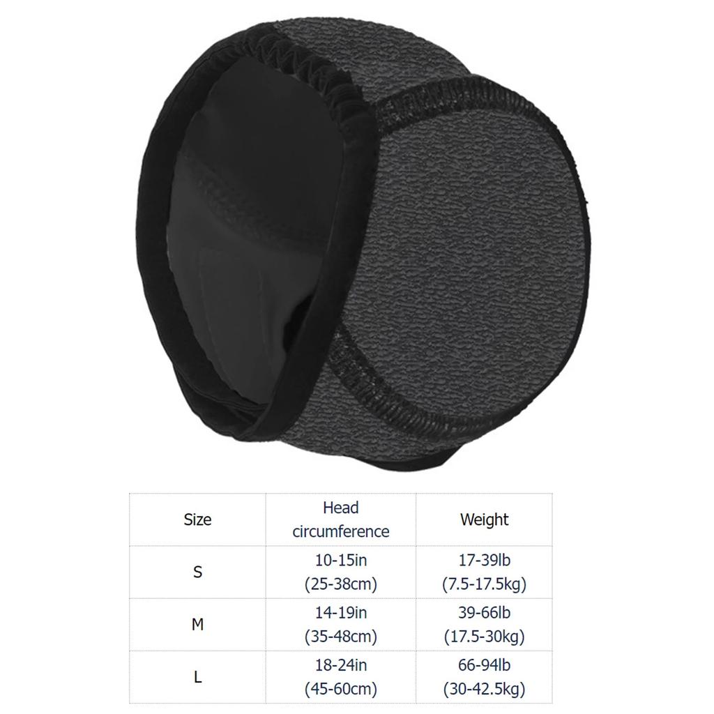 Calming Hood Noise Protection Ear Protector For Bath For Grooming (dark Grey M)