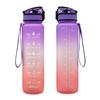 1L Gradient Frosted Travel Mug with Bounce Cover - 1000ml Space Cup, Large Capacity Student Water Bottle