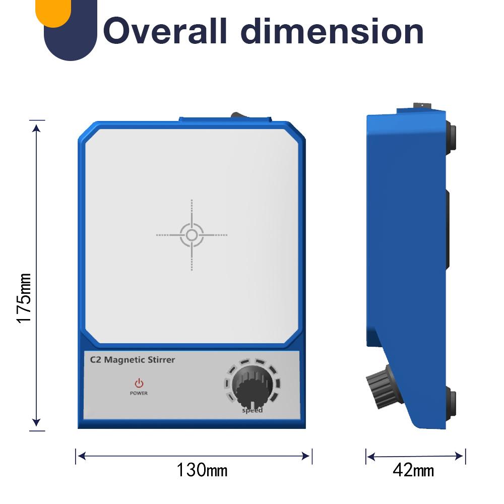 2L Mini Magnetic Stirrer with Stir Bar 2500rpm Adjustable Electronic Magnetic Mixer EU US UK Plug Lab Liquid Stirring Machine
