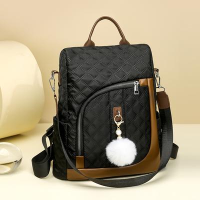 Farbblock Rucksack Damen Pendler Schultasche Große Kapazität Reise Rucksack