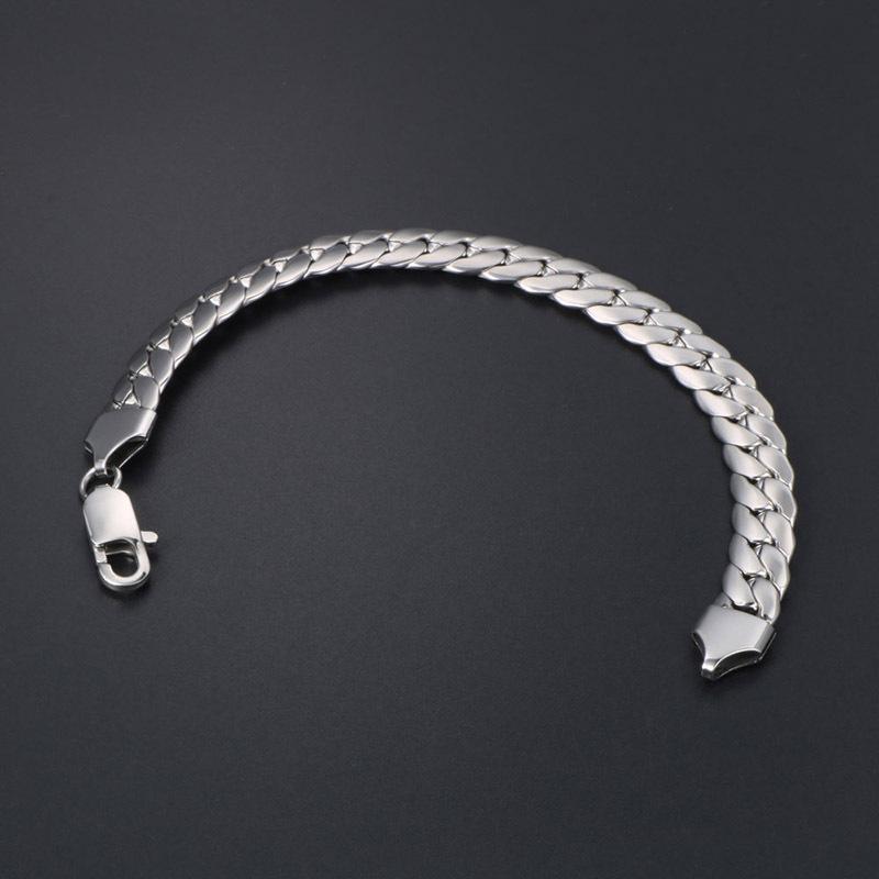 2026 European and American Men's Fashion Bracelet Simple Stainless Steel Ultra-popular Bracelet
