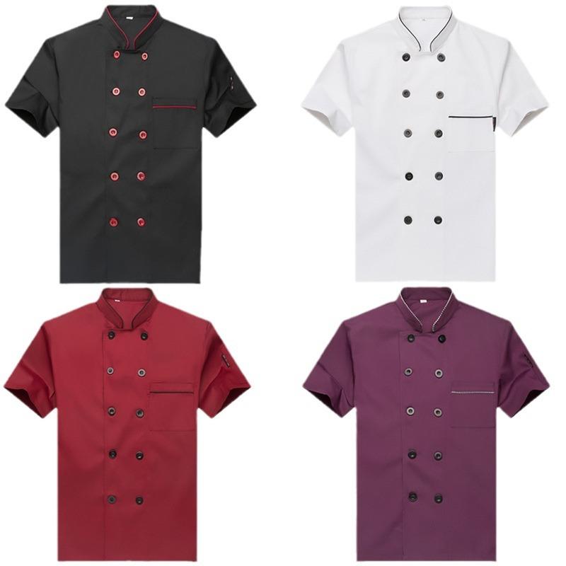 Wear-resistant Hotel Restaurant Catering Kitchen Outfit Summer Lightweight Men's Chef Uniform