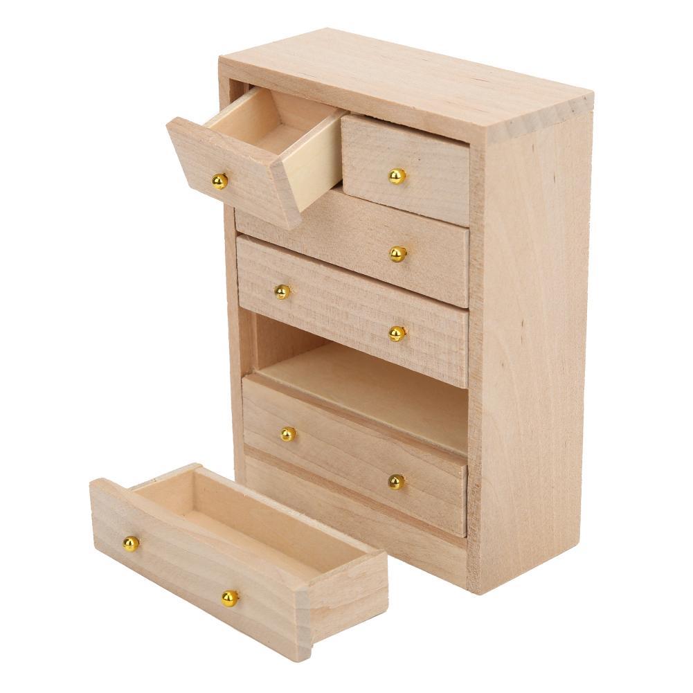 Dollhouse Miniature Wooden Cabinet Model Furniture Decoration for 1:12 Doll House