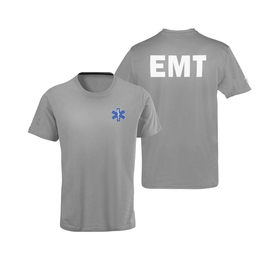 Simple Letter EMT Star of Life Printed Paramedic TShirt Summer Cotton ONeck Short Sleeve Unisexs T Shirt New S3XL