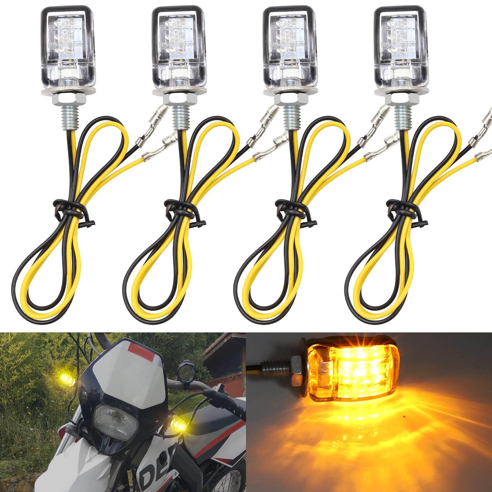 

Ygmylandbb Motorcycle Turn Signal Lamp, 6 LED, 12 V, Motorcycle Turn Signal Light, Direction S
