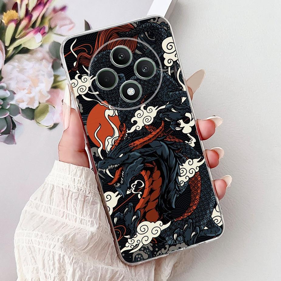 For Oppo Reno 12F 5G Case Reno12 FS CPH2637 Colorful Flowers Painted Cover Soft Silicone Case For Oppo Reno12 F 4G Reno12F Shell