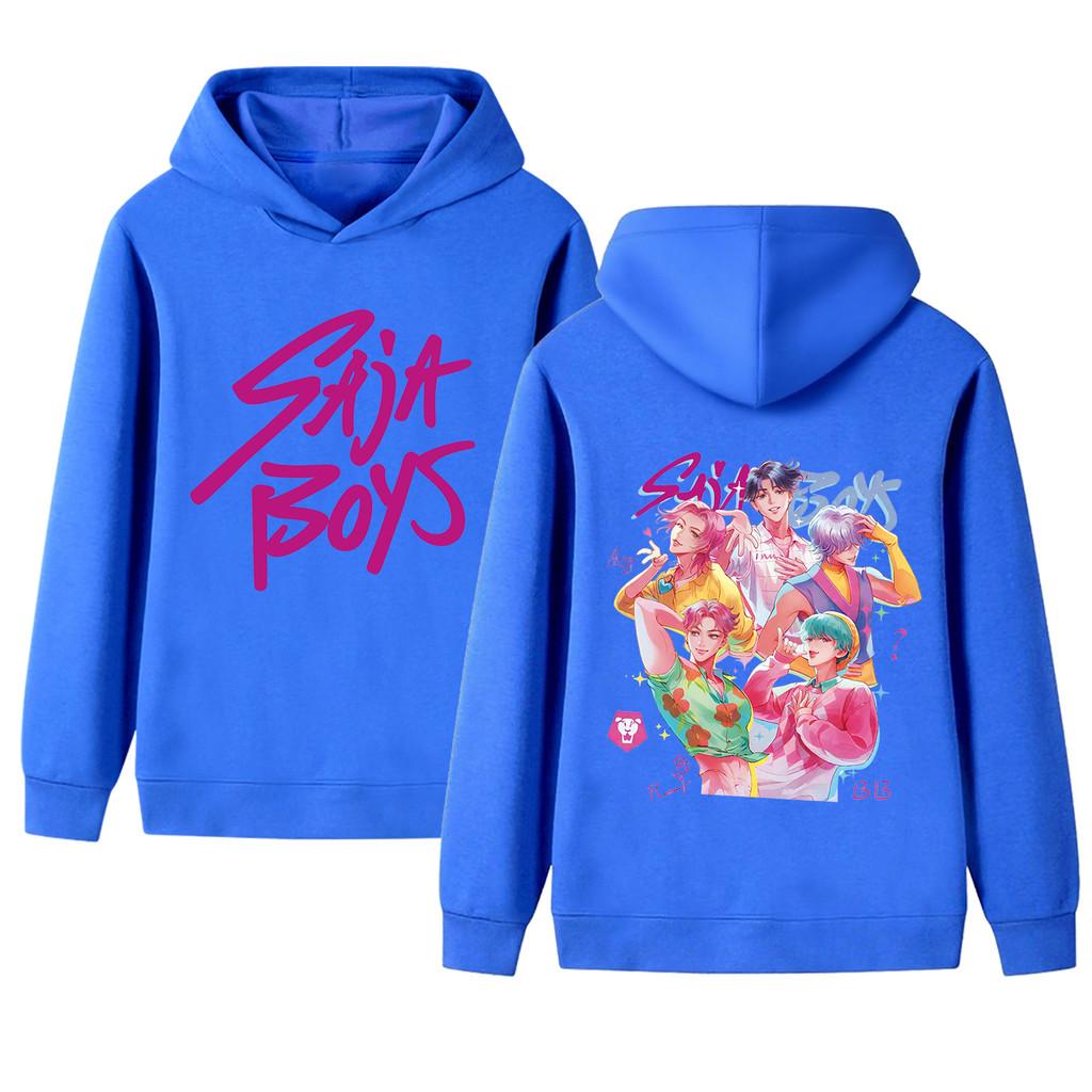 B1207-2 Kids Boys Girls Kpop Rumi Zoey Mira Sajaboys Double-sided Print Long Sleeves Hoodie