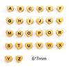 CARLIDANA Gold Plated Stainless Steel 26 Letter Charms Set Heart Bubble Initial A-Z Alphabet Letter Pendants for DIY Jewelry