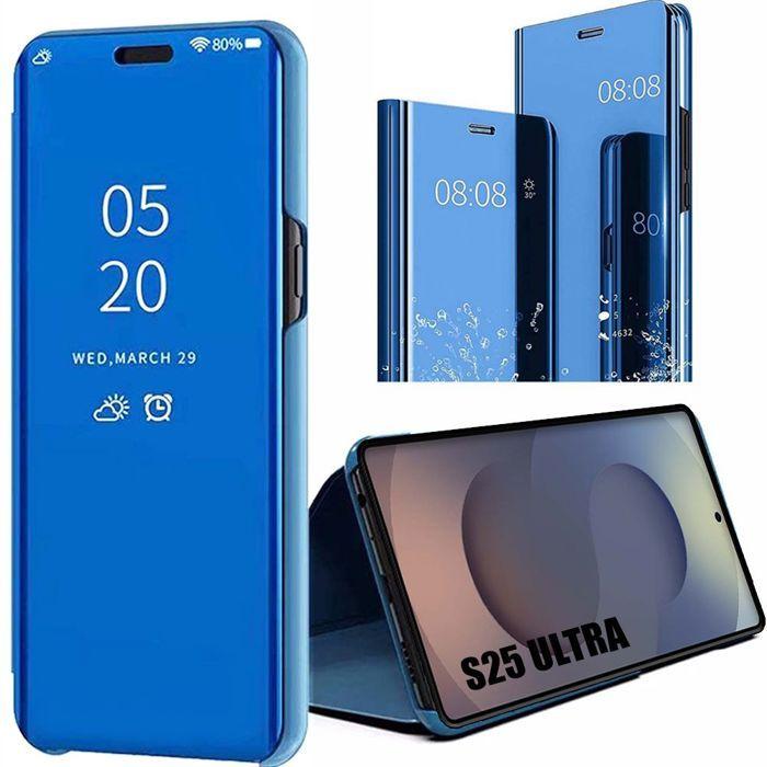 Coque de protection - BOOLING - Samsung Galaxy S25 Ultra - Rigide Intégrale - Effet Miroir - Bleu