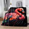Cartoon Pink Flamingo Rainforest Love Bird Blanket,Soft Throw Blanket for Home Bedroom Bed Sofa Picnic Travel Cover Blanket Kids