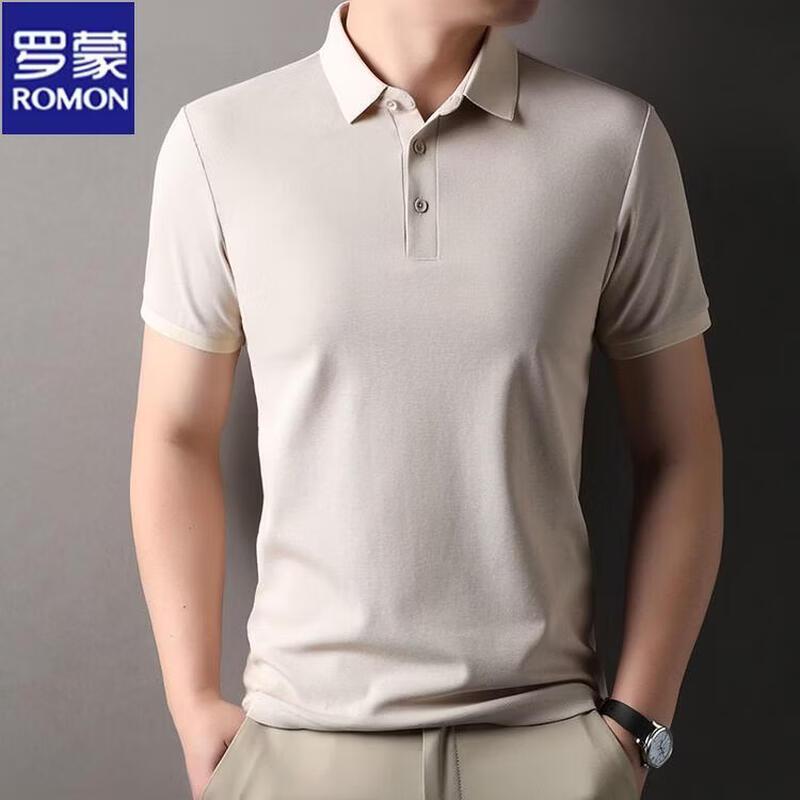 ROMON Men's Silk Blend Polo T-Shirt