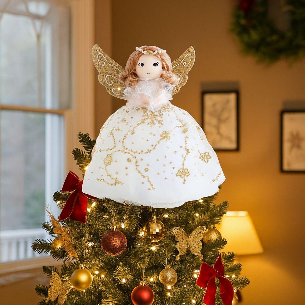 Handmade Christmas Tree Top Stars Angel Girl Angel Fairy Ornaments  Holiday Celebration
