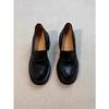 Kadın Deri Platform Loafer'lar Moda Slip on Kalın Ayakkabılar Retro Stil Kadın Ofis Pompaları Mokasenler Kadın Mary Jane Ayakkabılar