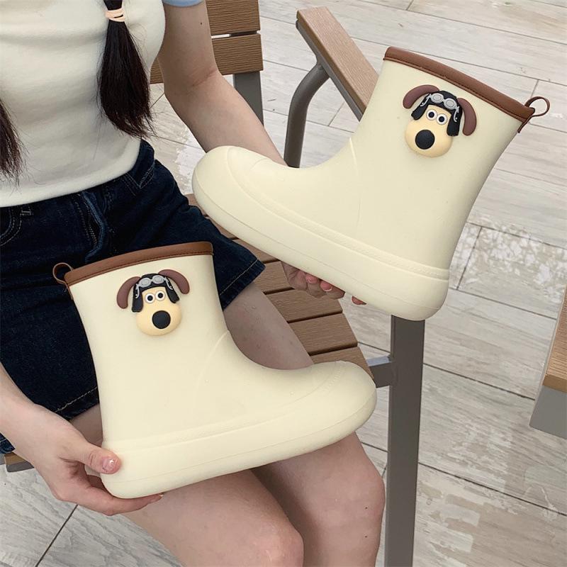 Youjian Cute Cartoon Women's Rain Boots - Non-slip & Waterproof for Outdoors