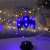 LED Iron Art Witch Shape Lights, Halloween Decor Lights with Spider, Bird & Bat Design