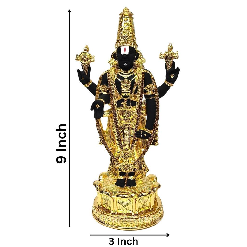 Lord Tirupati Balaji Idol Murti for Mandir | Pooja Room Lord Vishnu Shree Venkateswara Swamy Statue God Balaji Home Decor
