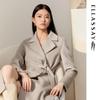ELLASSAY Women's 2025 Autumn/Winter Merino Wool Classic Double-Breasted Long Coat