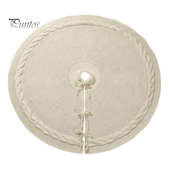 

Вязаная юбка в виде рождественской елки, плетеная веревка, вязаное рождественское украшение для праздничной фермерской домашней вечеринки S бежевый