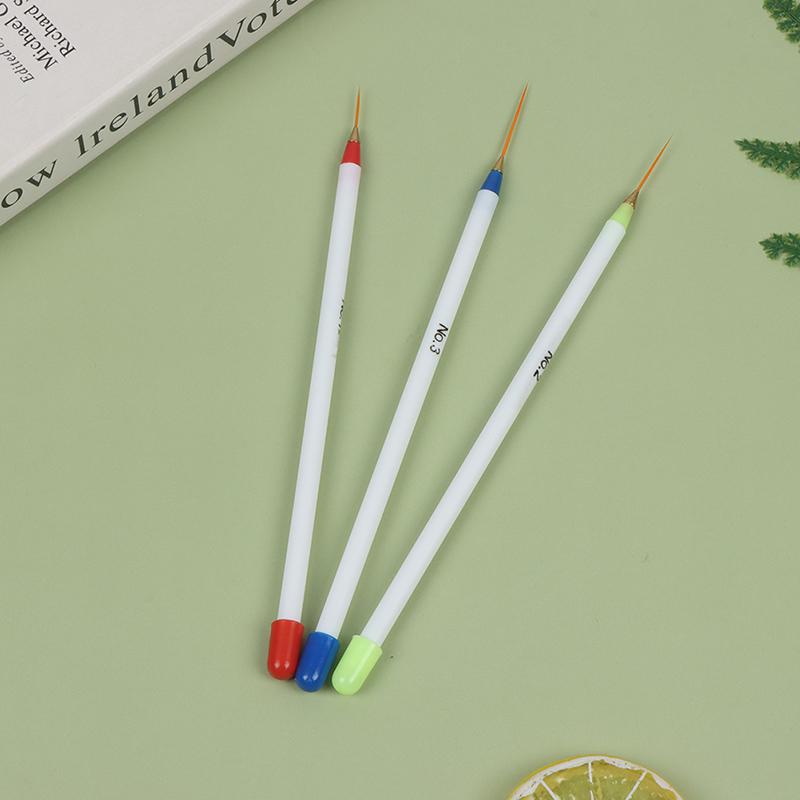3Pcsset Nail Art Liner Brush Ultra-Thin Line Drawing Pen Manicure Tool Soft Head