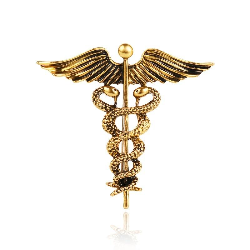 Double Snake Entwined Light Luxury Exquisite Accessories Angel Snake Wings Fashion Brooch
