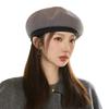 British Retro Woolen Beret Autumn and Winter Windproof Warm Literary Painter Hat Korean Version Versatile Big Head Squash Hat