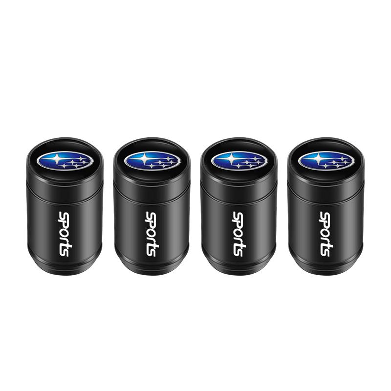 4pcs Car Tire F75 Valve Caps Waterproof Dust Covers Accessories For Subaru STI XV Forester BRZ Outback Smart Impreza WRX 2006 Ascent