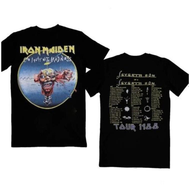 

Vintage 1988 Iron Maiden Madness Tour Shirt – Black Heavy Metal Band Tee 4XL