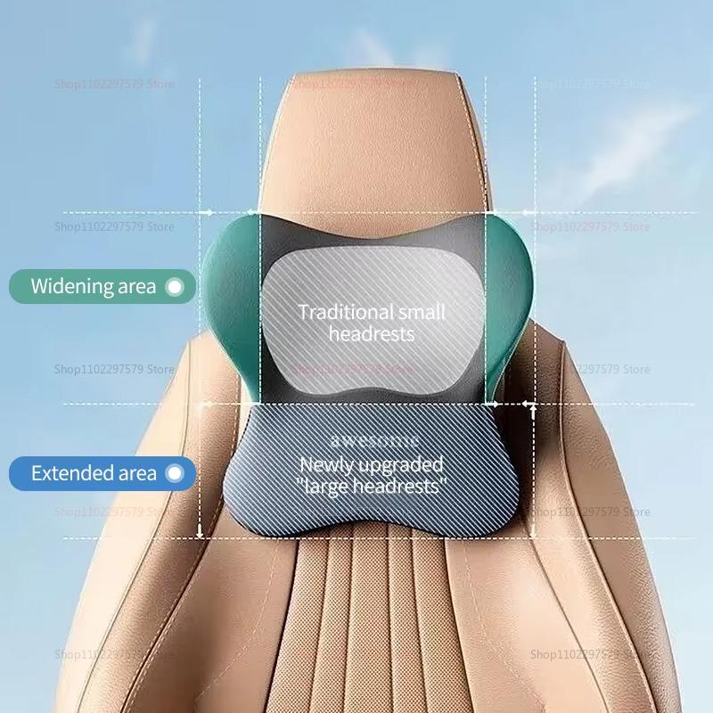 New Memory Foam Car Lumbar Cushion Neck Pillow Universal Back Support Comfort Cushion for Driving Travel Car Accessories