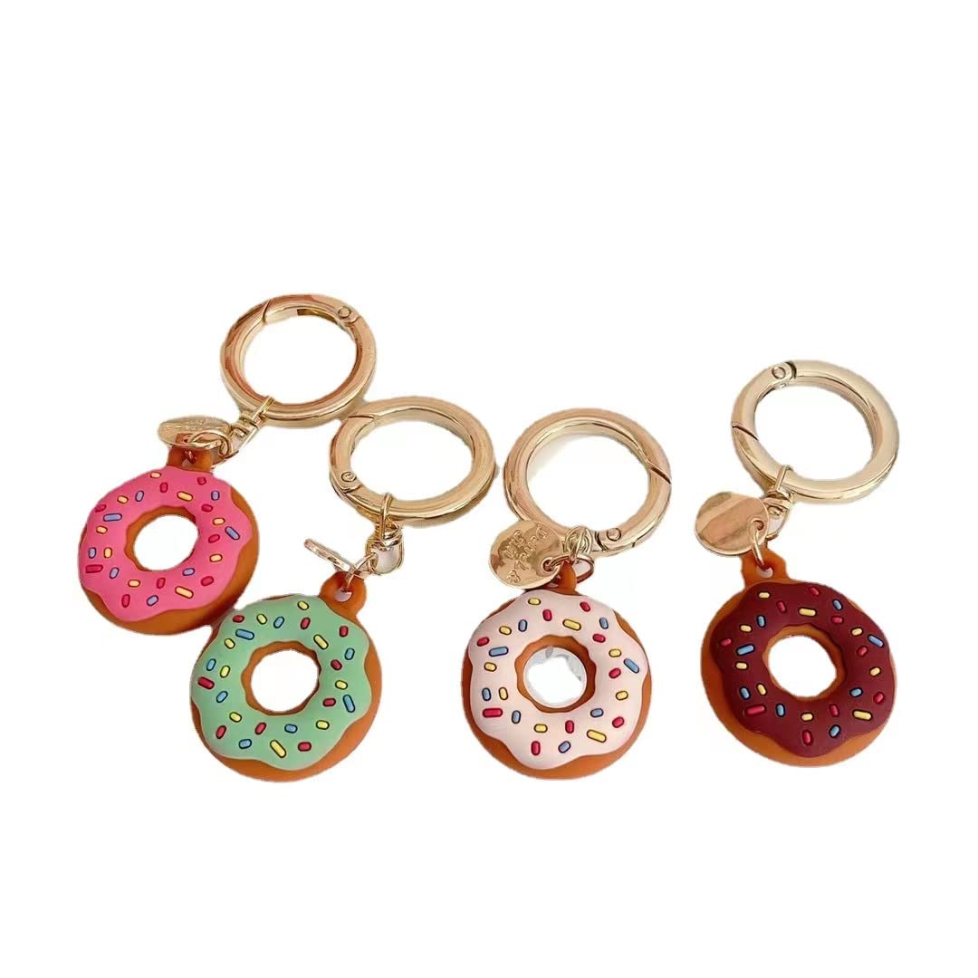 

AirTag Compatible Cute AirTag Donut Silicone Shock Full with Ring Rope [MAACKIA] Case, 2-Pack, Cover, Keychain, Absorption, Protection, Anti-Loss,