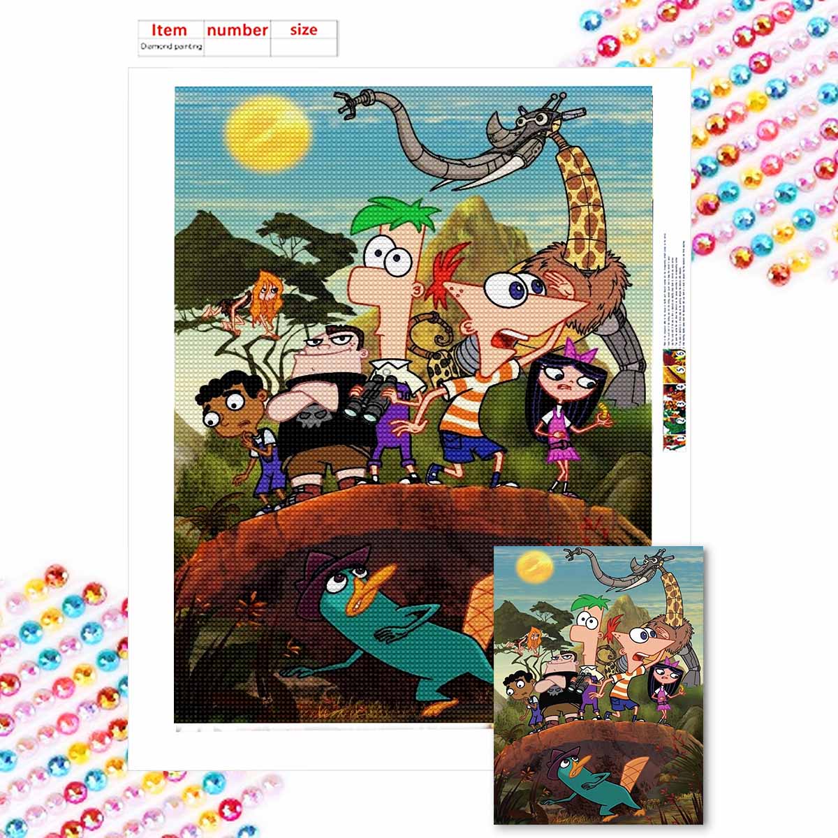 

DIY Diamond Painting Expedition Team Cross Stitch Kit Mosaic Art Diamond Painting Full Circle Diamond Home Decoration Round 20x30cm