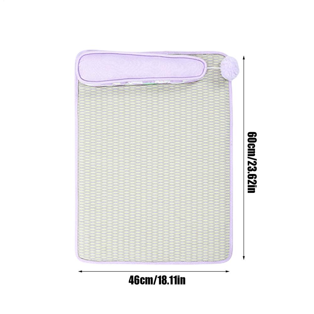 

Summer pet Cat Cooling Mat with Pillow Portable Pet Sleeping Rest Napping Accessories for Room Sofa Kennels Outdoor белый