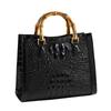 "2025 New High-End Crocodile Leather Tote Bag for Women - Elegant Crossbody for Middle-Aged Ladies"