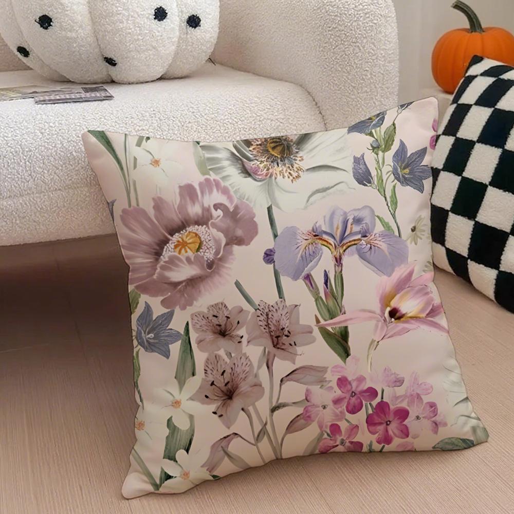 Fashion Cozy Luxury TTed Bakers flower Cushion Cover Linen Pillow Case Soft Breathable Protective Couch Room Decoration
