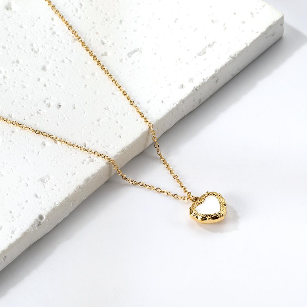 Dainty Gold Necklace With Heart Pendant Minimalist Fashion Jewelry For Women Delicate Layering Chain