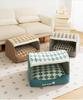Houndstooth Dog Bed for Large Dogs & Cats - Autumn/Winter Deep Sleep Bed