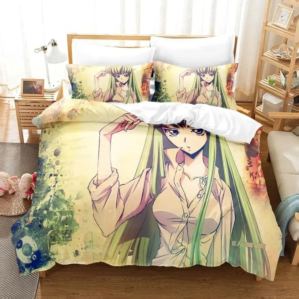 3D Cartoons Code Geass Bedding Set Single Twin Full Queen King Size Bed Set Adult Kid Bedroom Duvet cover Sets For Home Textiles