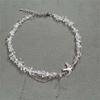 Moderne Vintage Silberfarbene Geometrische Perlenketten Halskette Für Frauen Weiblich Boho Quaste Herz Anhänger Schmuck