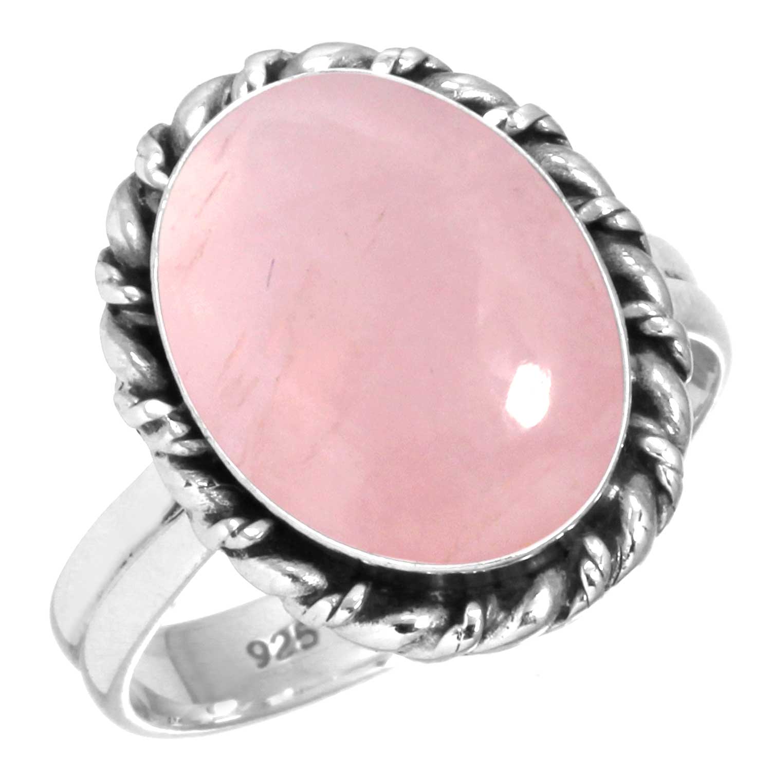 

Кольцо из стерлингового серебра 925 пробы с драгоценными камнями, ювелирные изделия ручной работы, подарок на День благодарения, малахит, лунный камень, розовый кварц, красный камень, дымчатый топаз, тигровый глаз, коктейль 7.5 розовый кварц