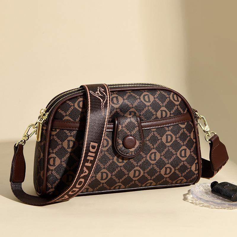 New Popular Small Square Bag Korean Version Simple and Fashionable Printed One shoulder Cross span Bag for Women