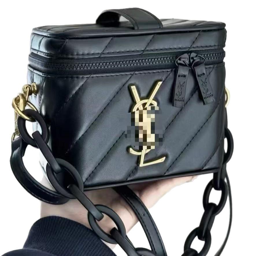 2025 Women's Crossbody Handbag: Stylish Versatile Makeup Bag with Gold & Black Labels